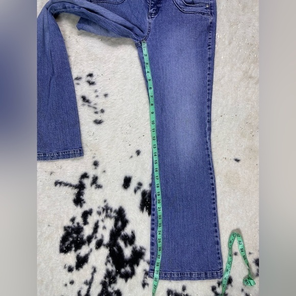 Duck Head Vintage Y2K Light Wash Low Rise Flare Leg Denim Jeans Size 5 - Picture 4 of 6